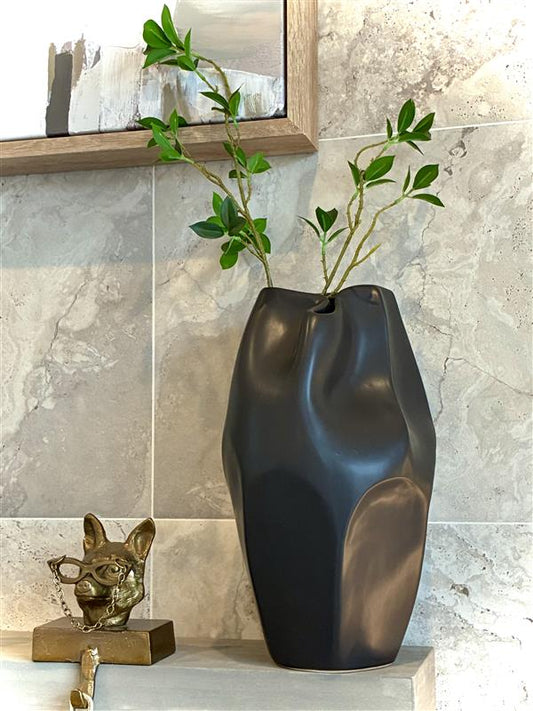 Large Black Modern Vase