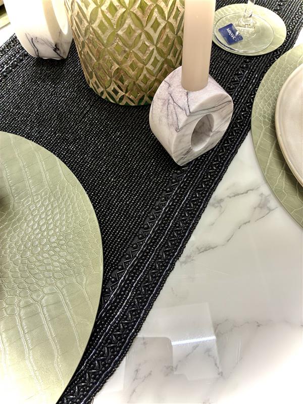 Black Table Runner
