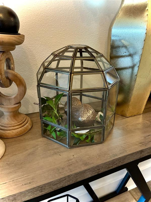 Birdcage Style Glass Tabletop Terrarium