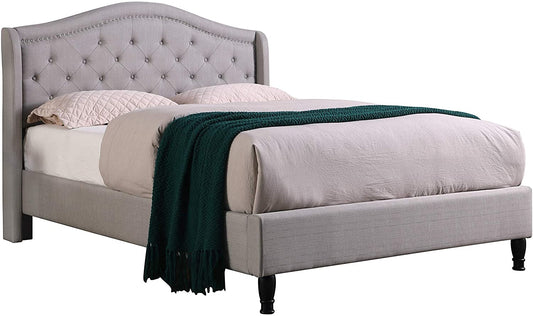 Platform Bed, Grey