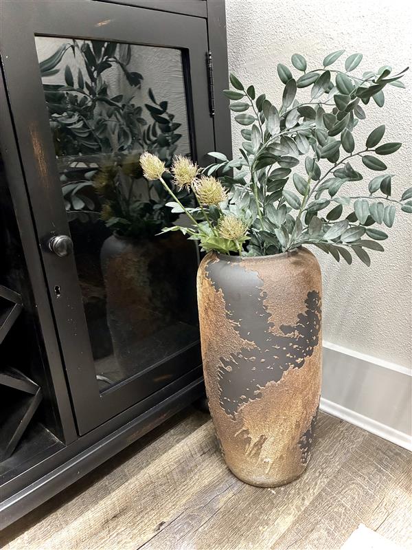 Rustic Ceramic Floor Vase - 15.7"