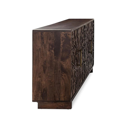 Albero Solid Wood 4 Door Buffet - Kona Brown
