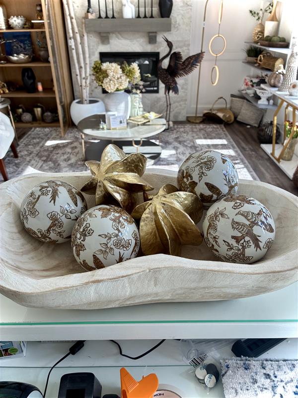 Brown China Balls Bowl Filler