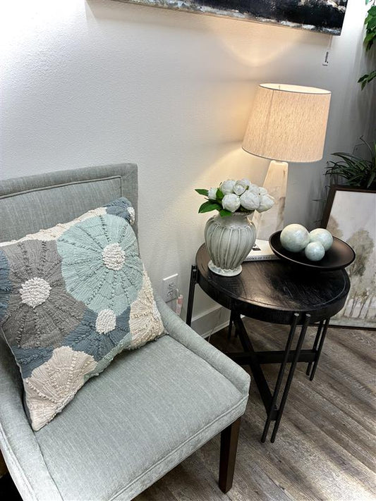 Monica Floral Embroidered Pillow