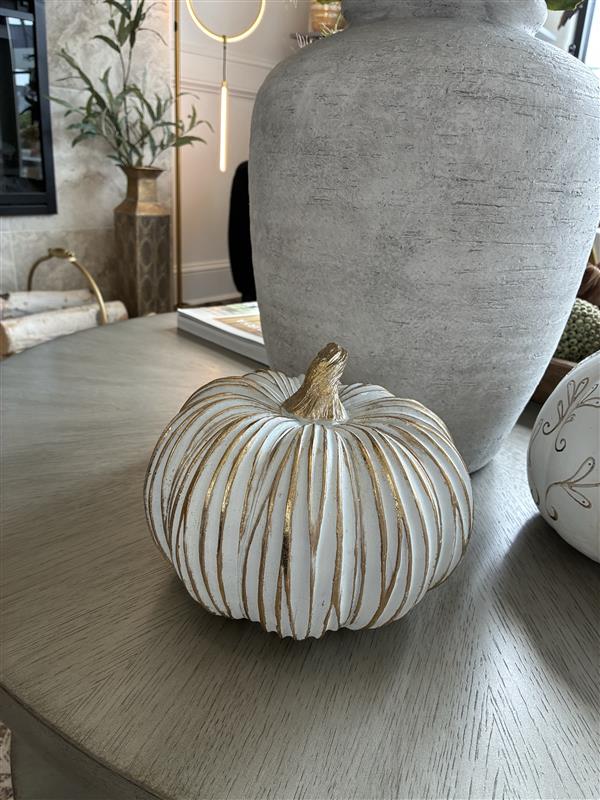 White and Gold Pumpkin