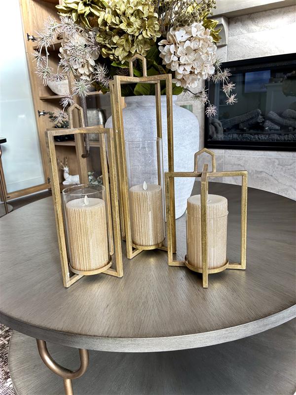 Set of 3 - Open Concept Lanterns
