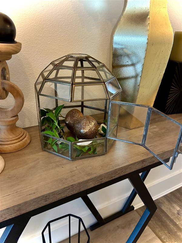 Birdcage Style Glass Tabletop Terrarium