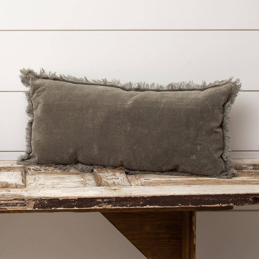Lumbar Pillow - Velvet, Slate (In-Store Pickup Only)