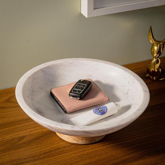 Marble Decorative Bowl- 11" 