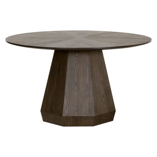 Coulter 54" Round Dining Table, Burnished Brown
