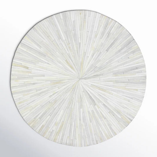 Handwoven Cowhide Area Rug - 6' Round (In-Store Pickup Only)