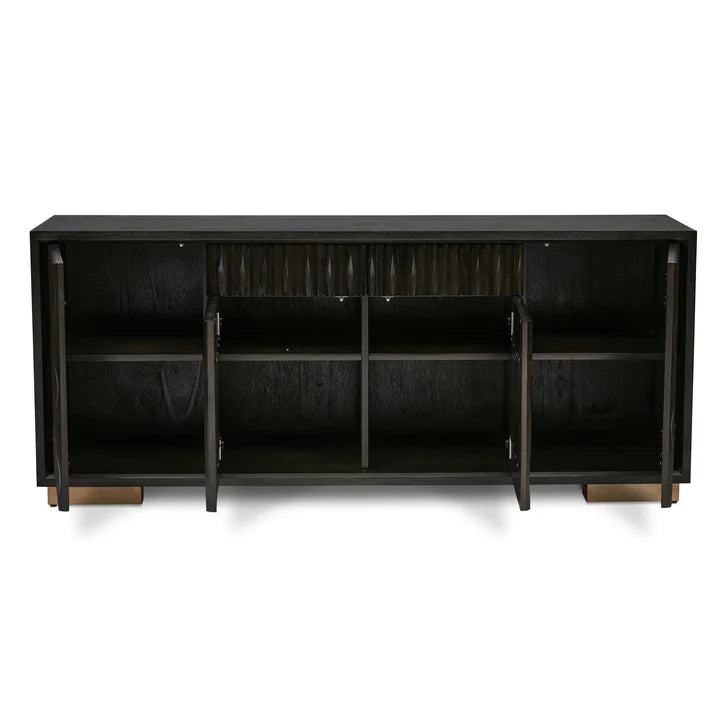 Madison Buffet - Charcoal - Gold Base