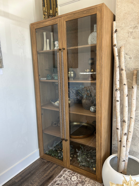 Tall Teak Exposure Cabinet