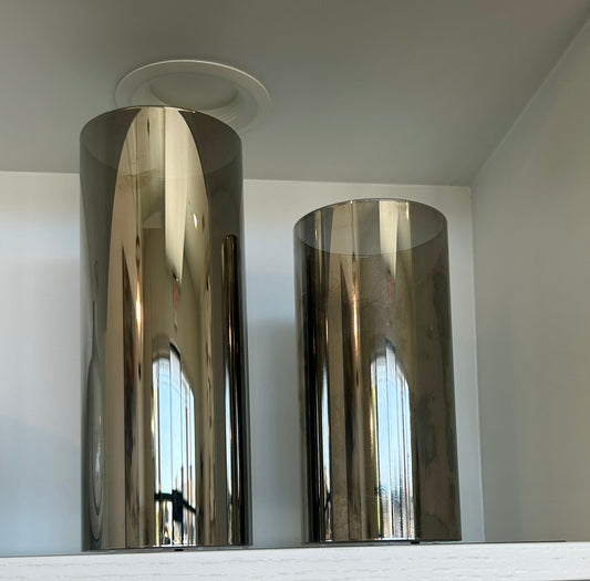 Smoked Glass LED Candle - Medium