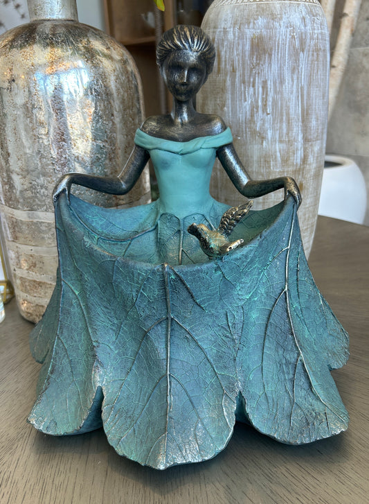 Elegant Woman Bird Feeder