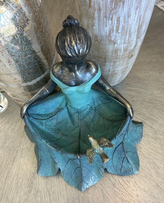 Elegant Woman Bird Feeder