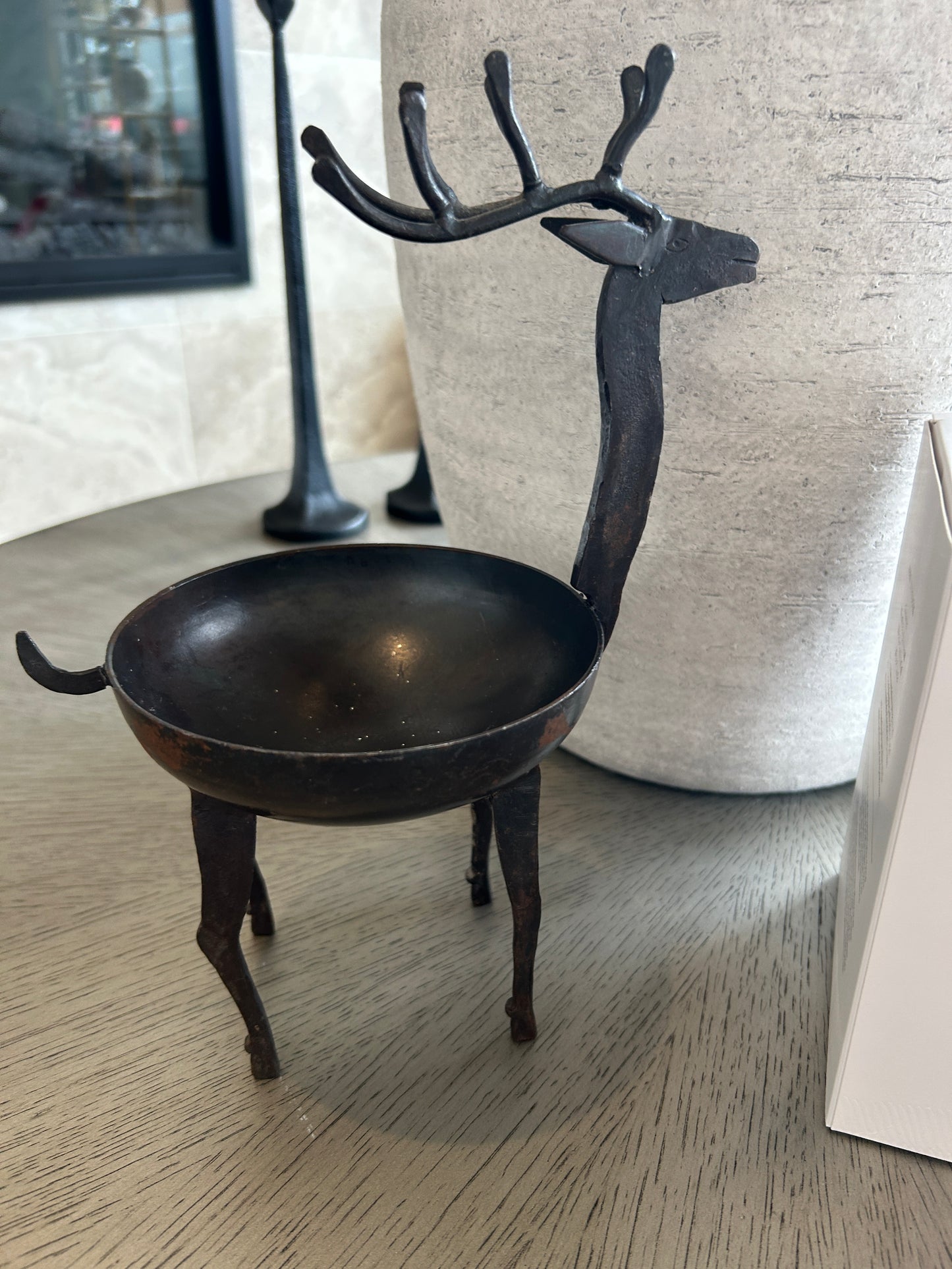 Wrought Iron Deer Candle Holder