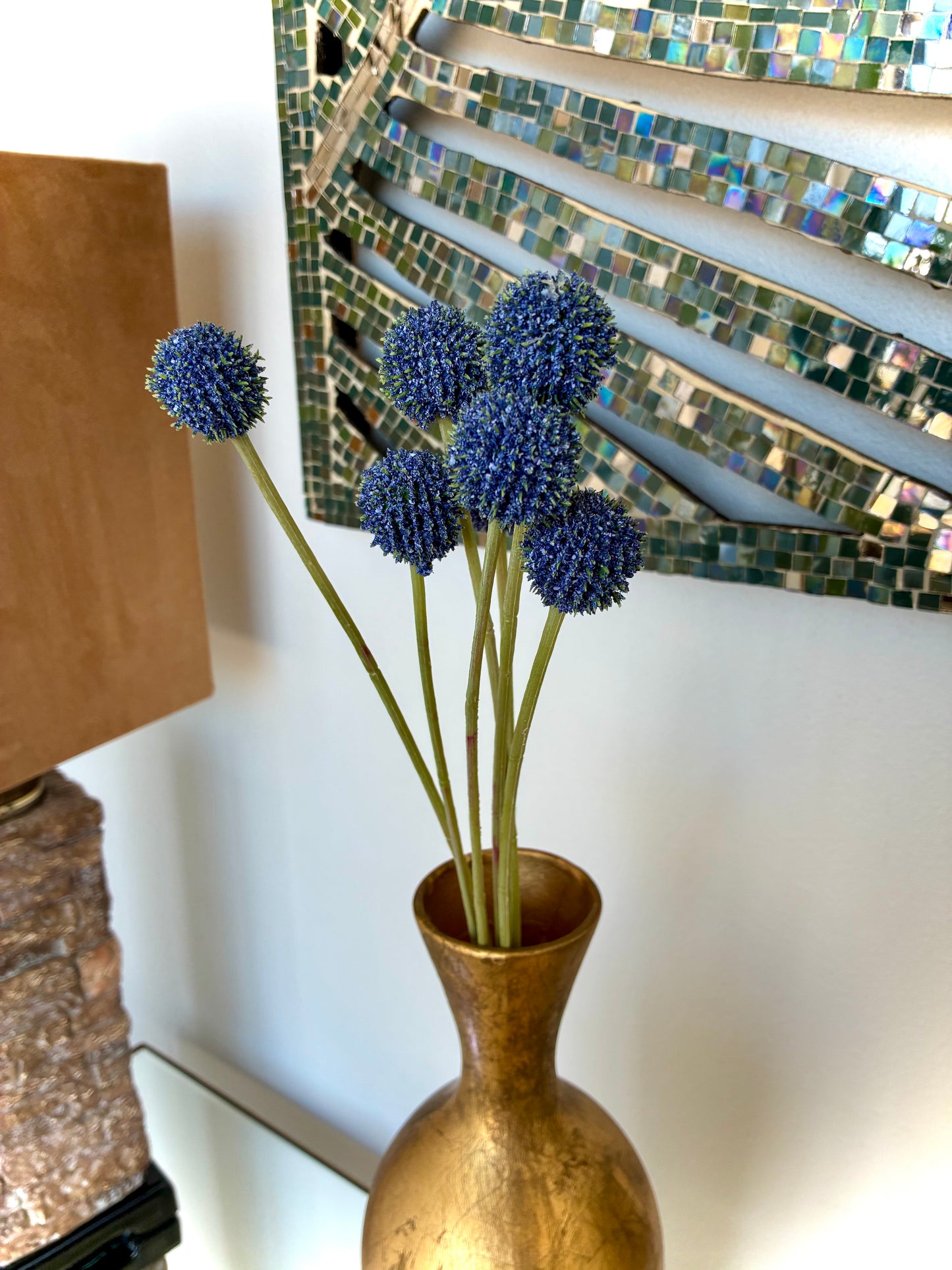 Blue/Purple Puffball Flowers
