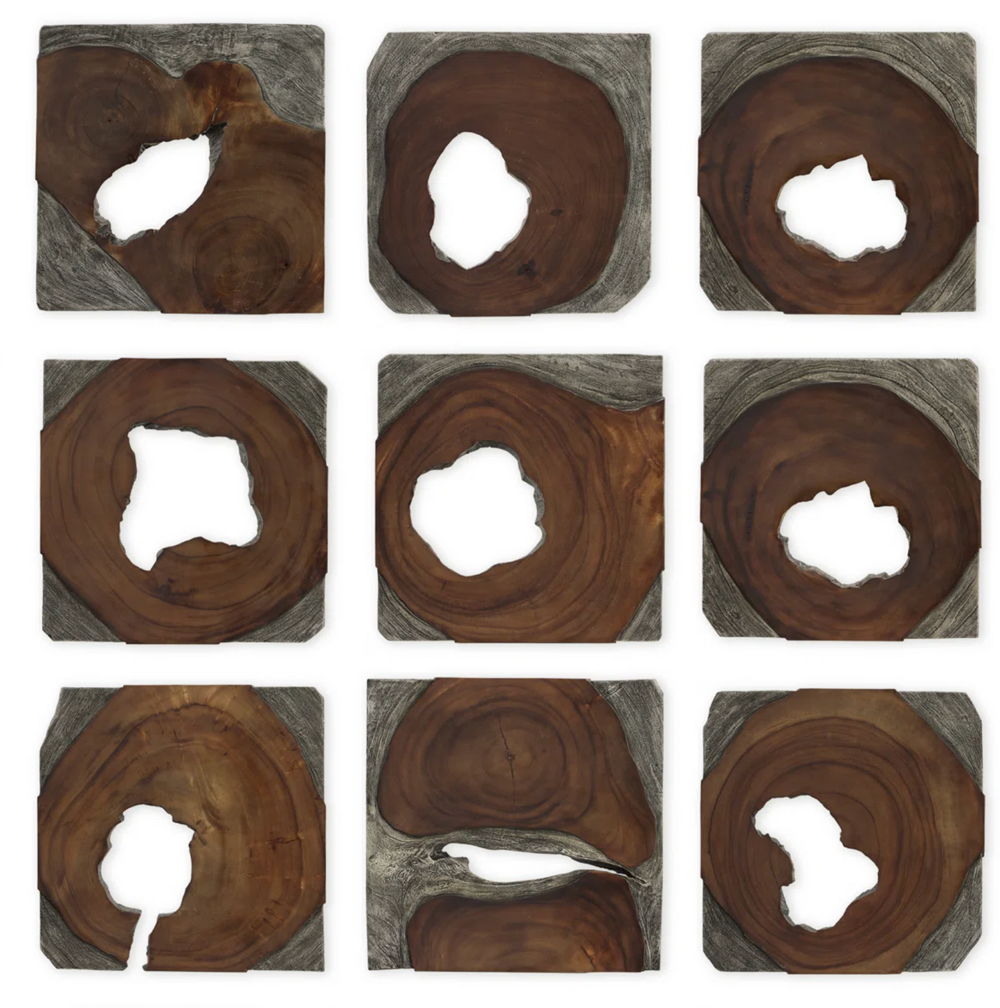 Abstract Wall Decor on Solid Wood