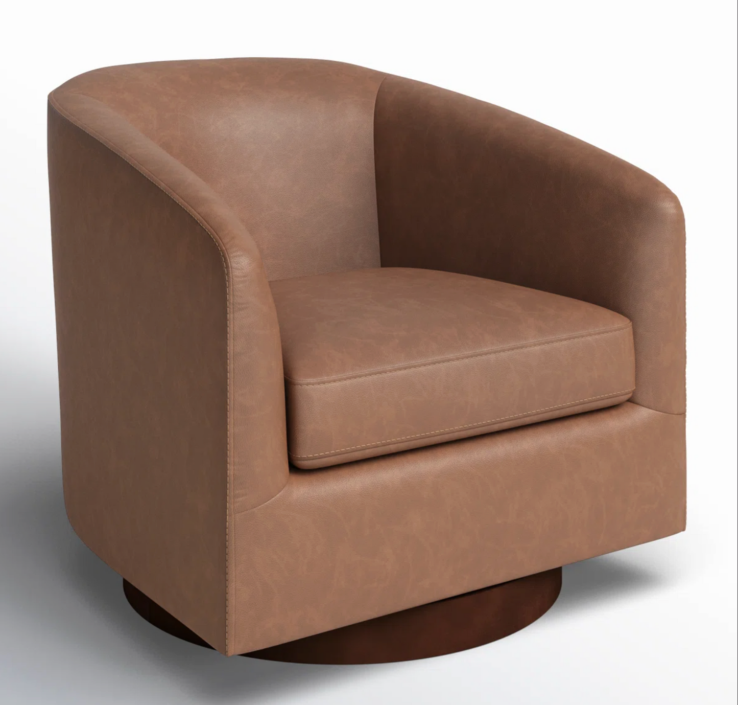 Swivel Barrel Chair - Camel