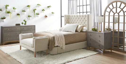 Strand Shagreen 6-Drawer Double Dresser, Grey Shagreen
