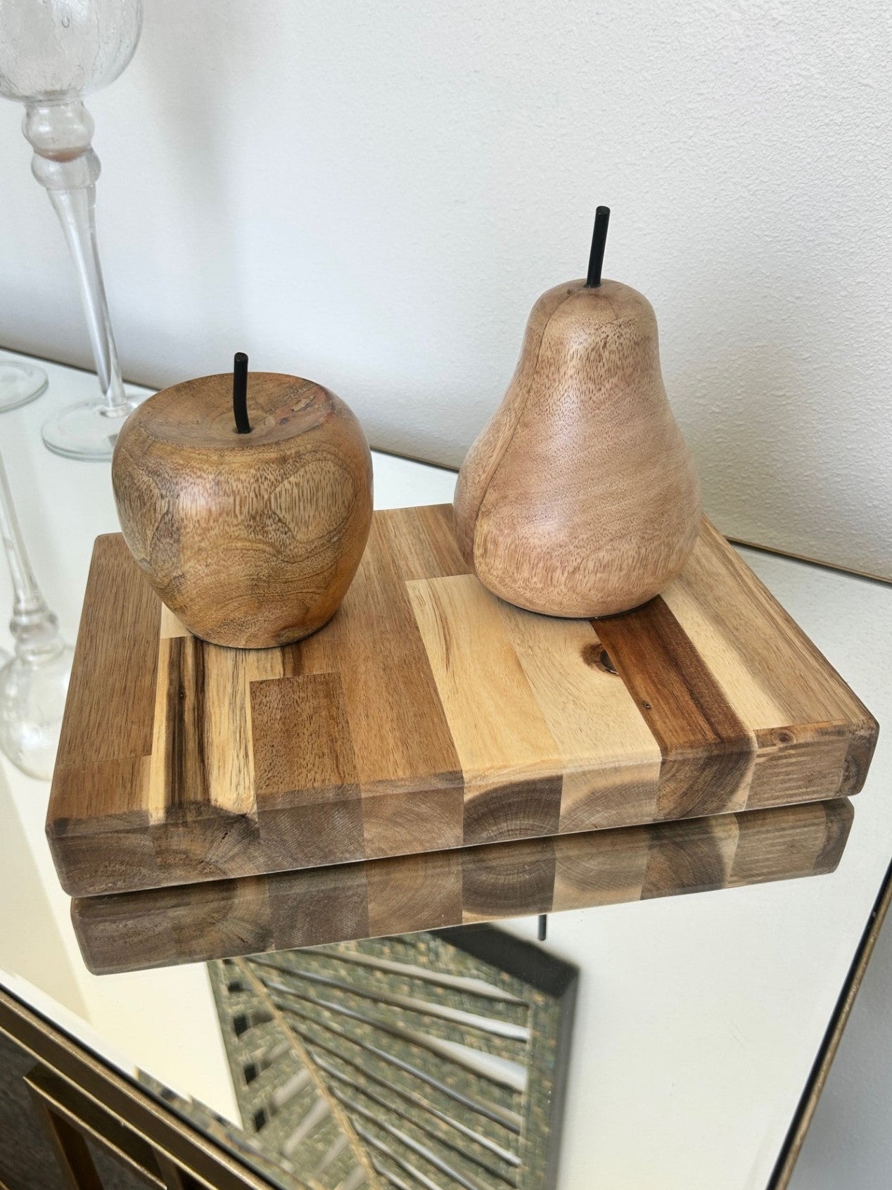 Decorative Wooden Fruit with Cutting Board Set (In-Store Pickup Only)