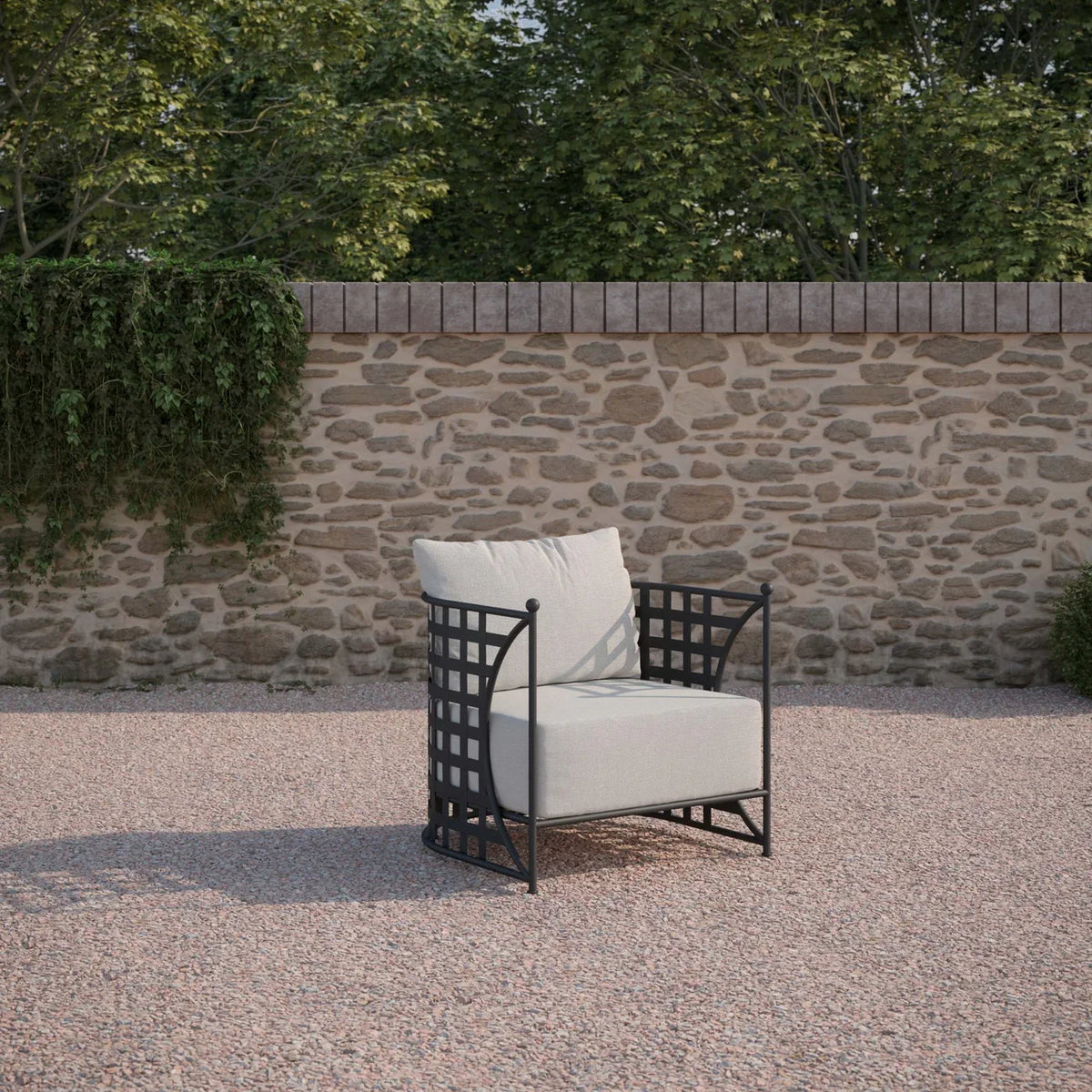 Athens Club Chair + Linen Cushion