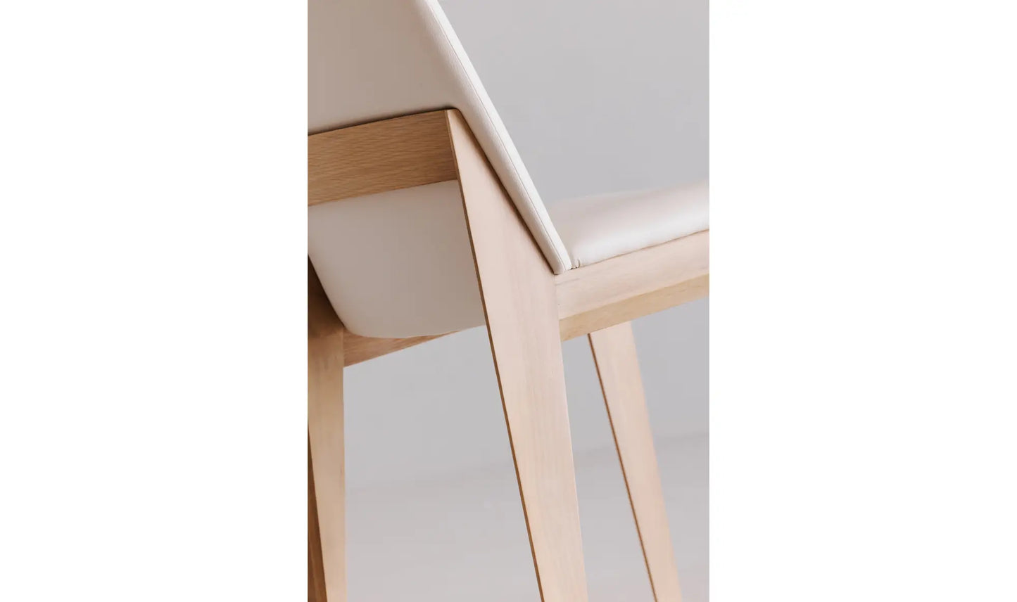 Deco Dining Chair Cream White PVC - Set Of Two