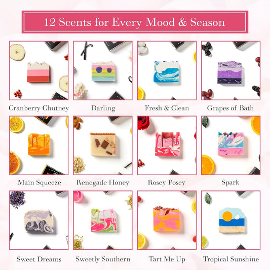 Soap Set - 12 Handmade Bars, 4.5 Oz Each