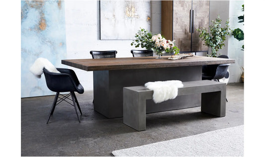 Lazarus Outdoor Bench Dark Grey