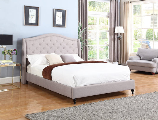Platform Bed, Grey