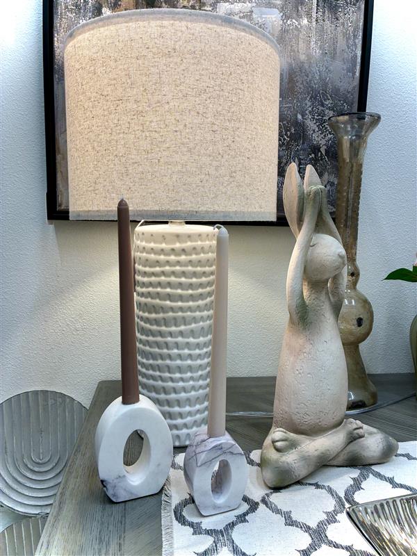 Natural Marble Candle Holders Set of 2