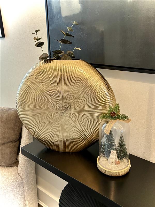 Heavy Cast Metal Indian Vase