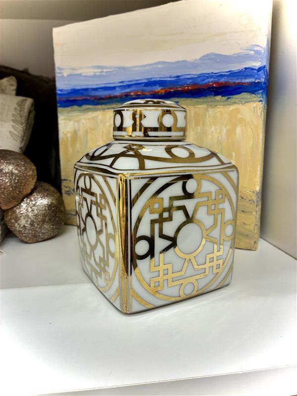 Oriental Jar with Lid - Thumbnail 2