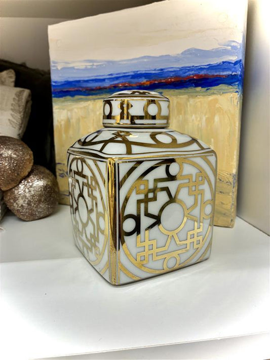 Oriental Jar with Lid