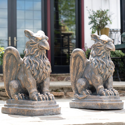 Set of 2 - Griffin Statues