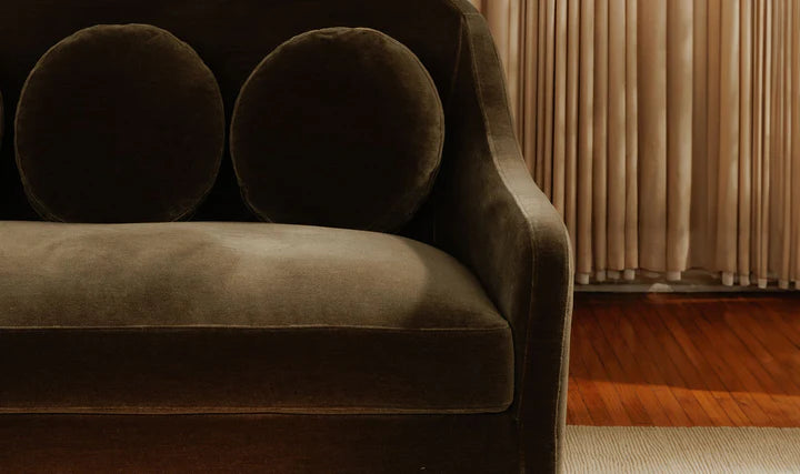 Rialto Sofa Dark Green Faux Mohair