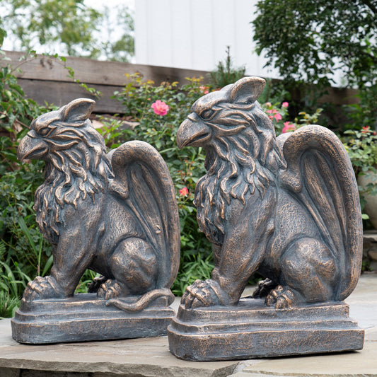 Set of 2 - Griffin Statues