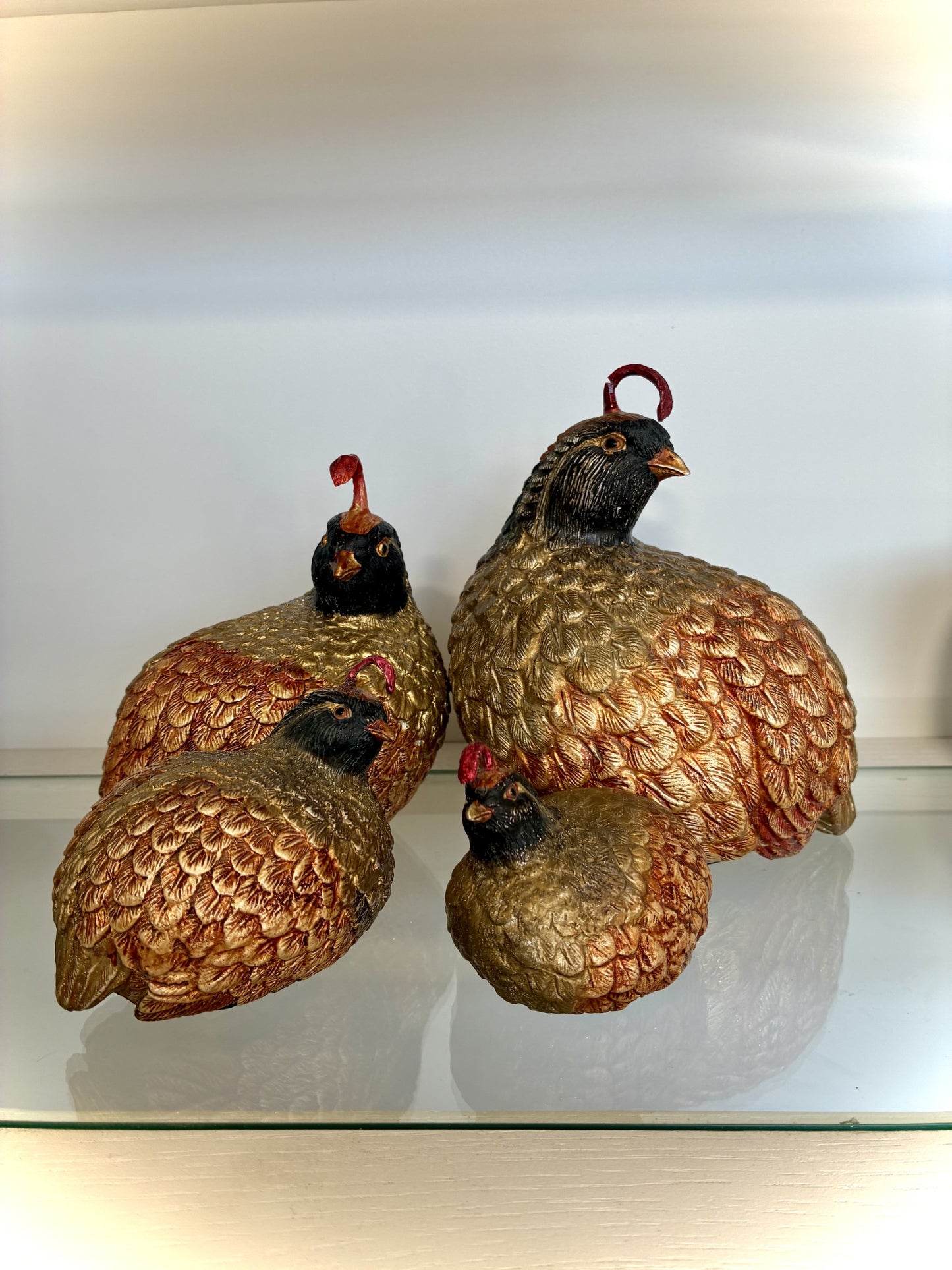 Gold Quails (Set of 4)