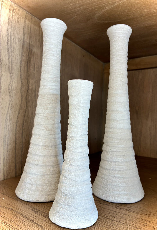 Set of White Candlesticks