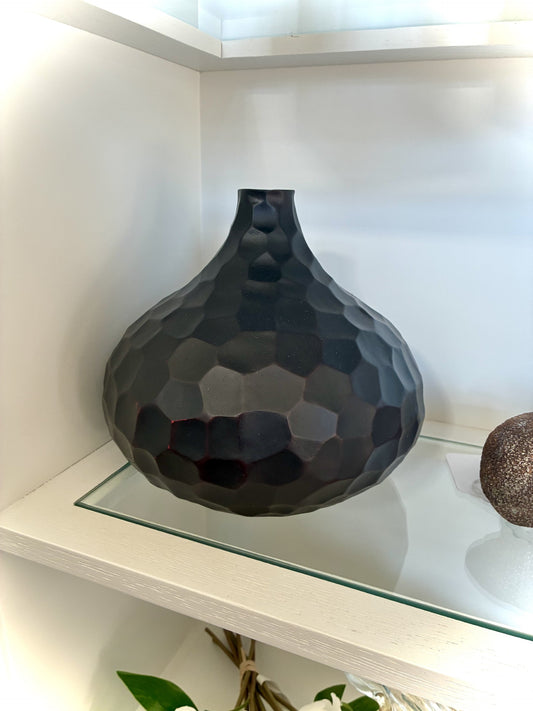 Black Honey Comb Vase